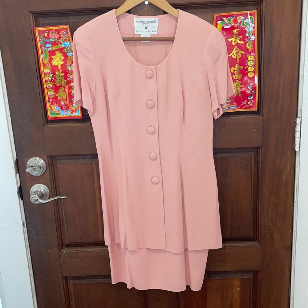 Donna Rocco button front illusion 2piece vintage